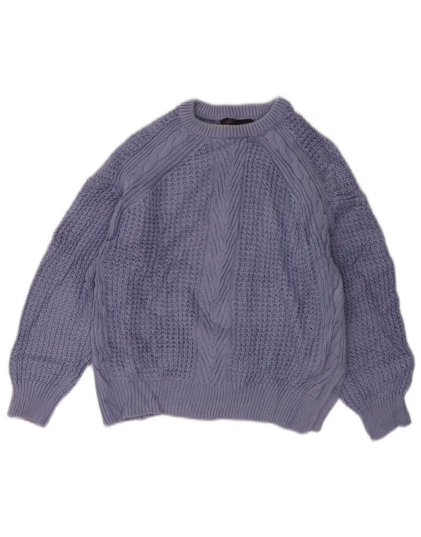 Suéter feminino Marks & Spencer grande com gola canoa Reino Unido 8 pequeno roxo