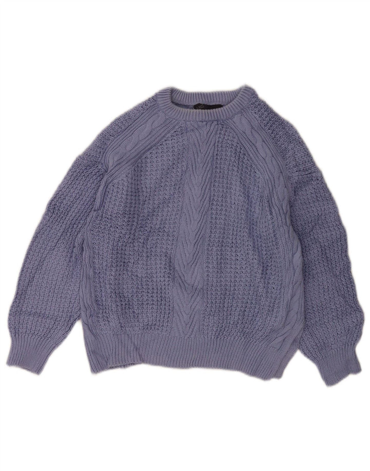 Suéter feminino Marks & Spencer grande com gola canoa Reino Unido 8 pequeno roxo