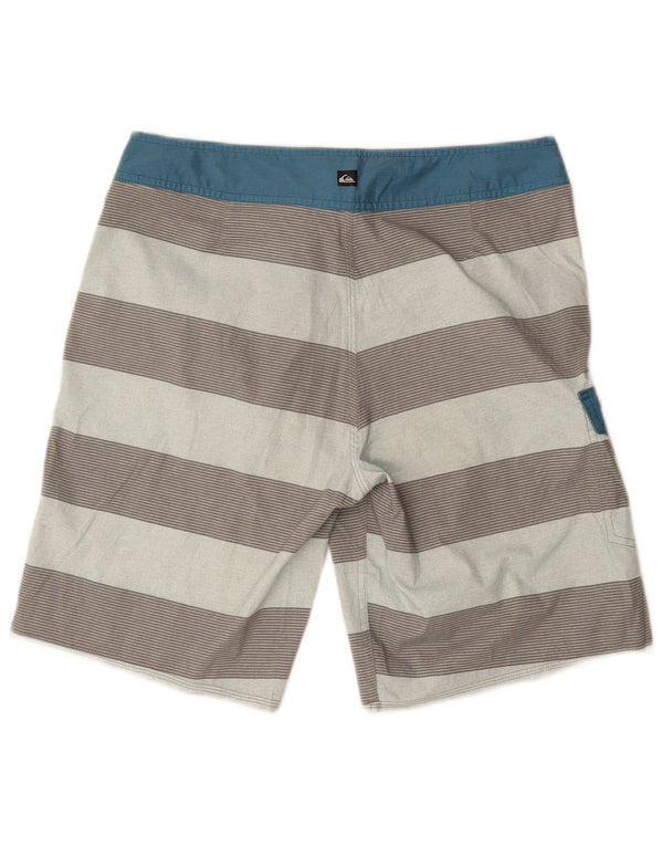 Quiksilver Shorts de natação masculino médio poliéster listrado multicolorido