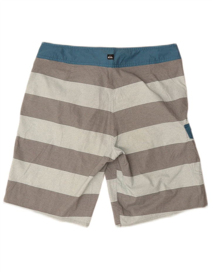 Quiksilver Shorts de natação masculino médio poliéster listrado multicolorido