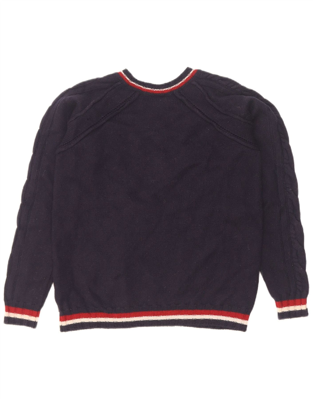 Suéter feminino Just Cavalli com decote em V Reino Unido 14 médio azul marinho