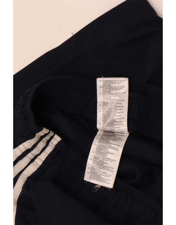 Shorts esportivos masculinos Adidas médio azul marinho poliéster
