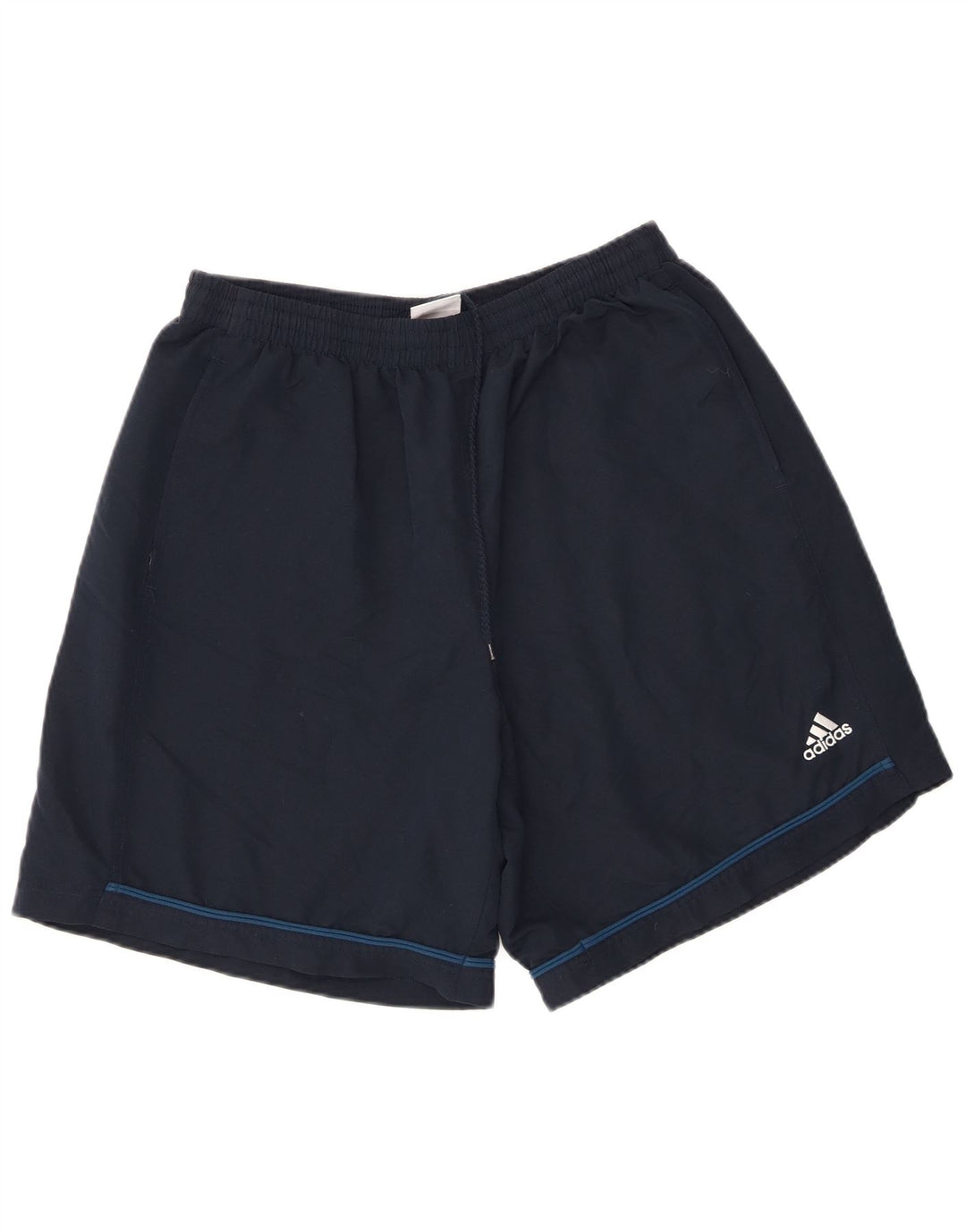 Shorts esportivos masculinos Adidas grandes poliéster azul marinho