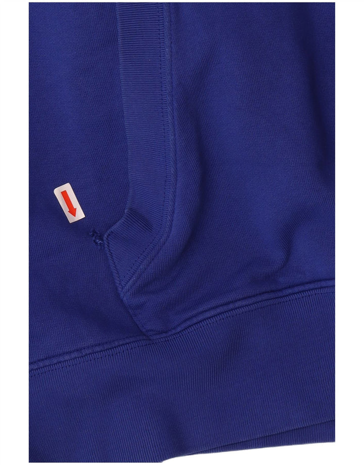 Suéter com capuz gráfico masculino CONVERSE grande algodão azul