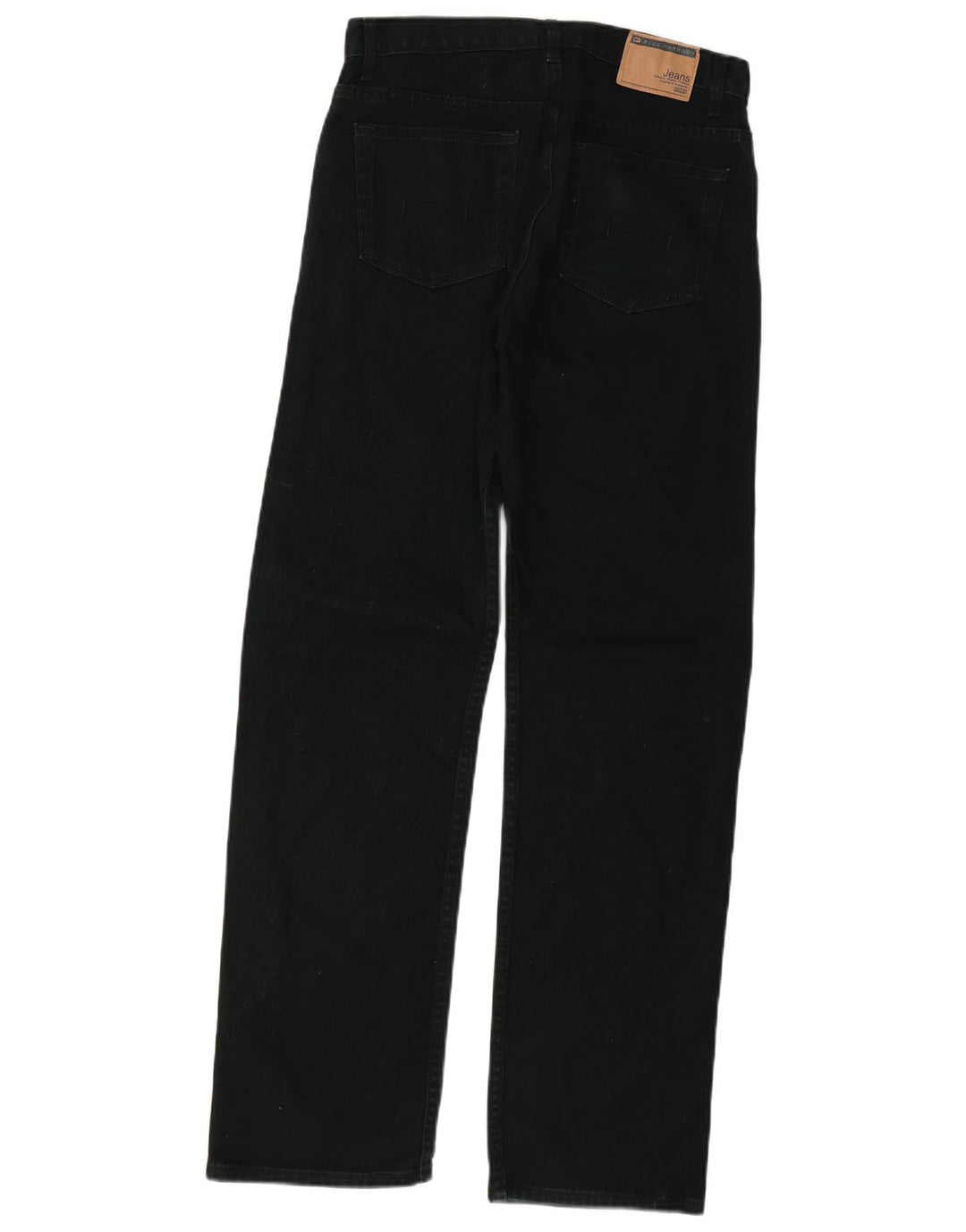 Calça jeans reta masculina Marks & Spencer Blue Harbor W32 L33 algodão preto