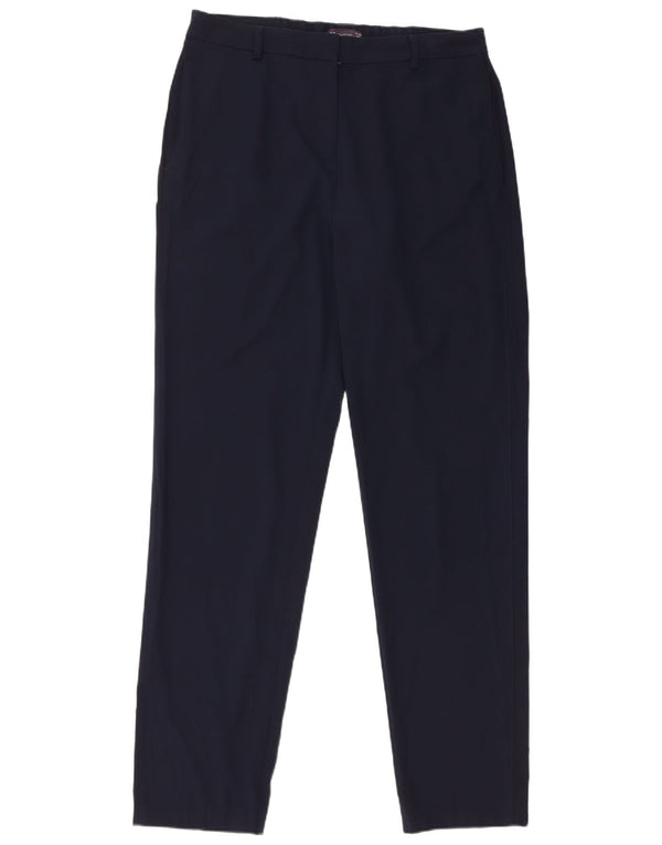 Calça chino feminina de cintura alta Marks & Spencer Reino Unido 14 grande W34 L32 marinho B