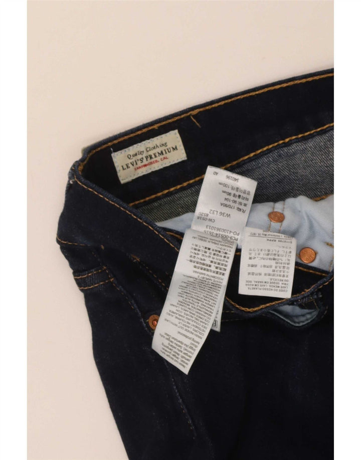Levi's Masculino 551 Straight Jeans W36 L32 Azul Marinho Algodão