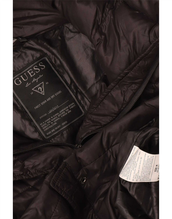 Jaqueta acolchoada feminina Guess UK 14 nylon preto médio