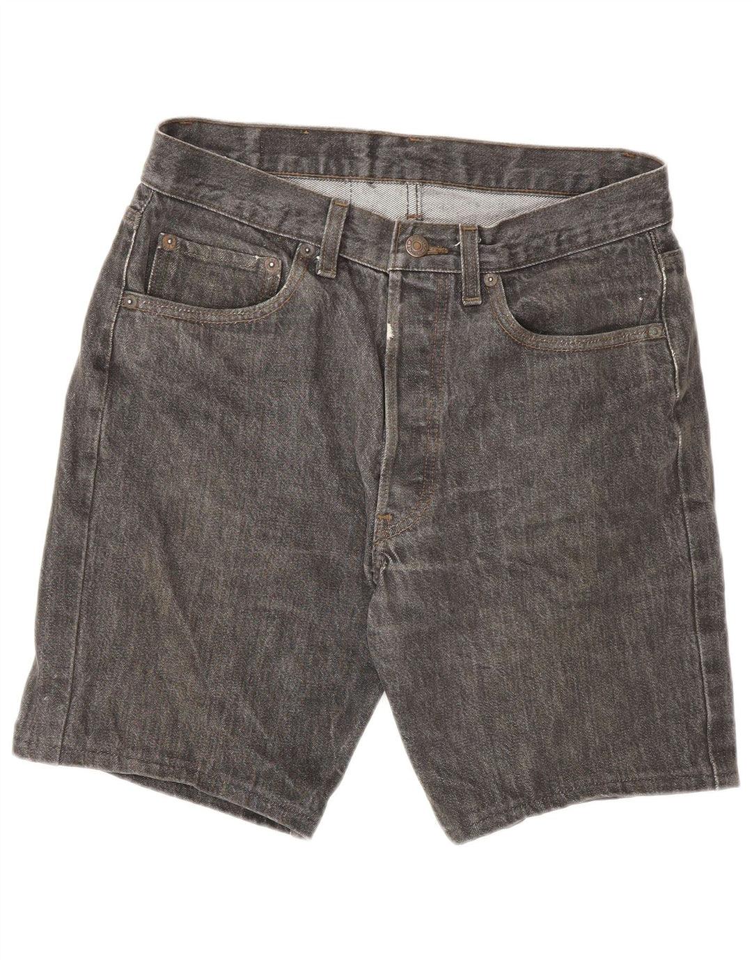LEVI'S Masculino 501 Shorts Jeans W32 Cinza Médio