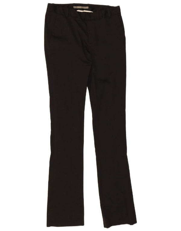 Zara Calça Chino Feminina Slim EU 36 XS W26 L33 Algodão Preto