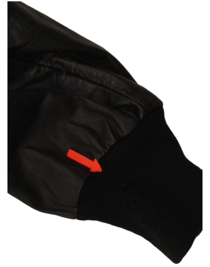 Jaqueta de couro masculina Piccini IT 58 2XL couro preto