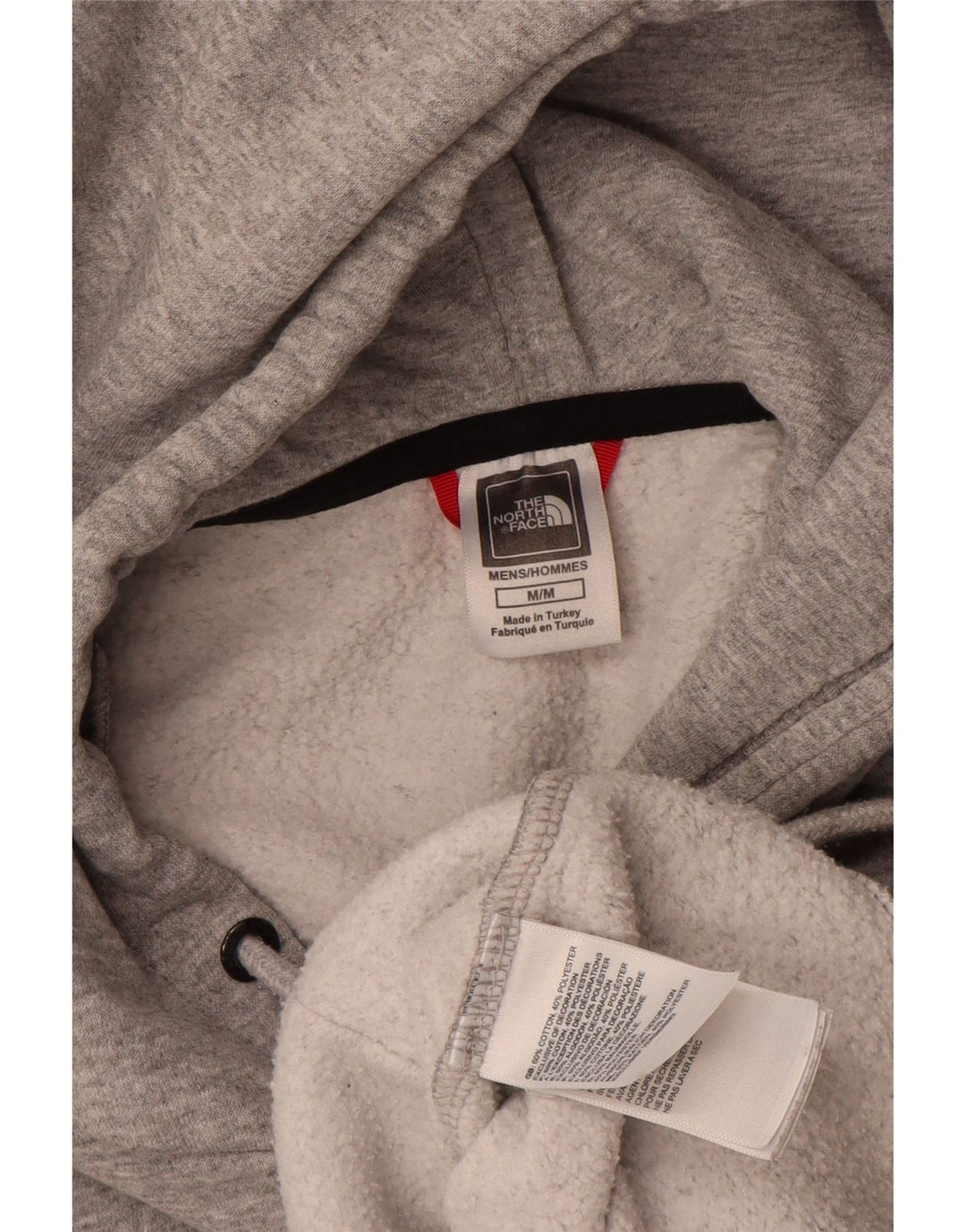 Suéter masculino com capuz The North Face algodão cinza médio