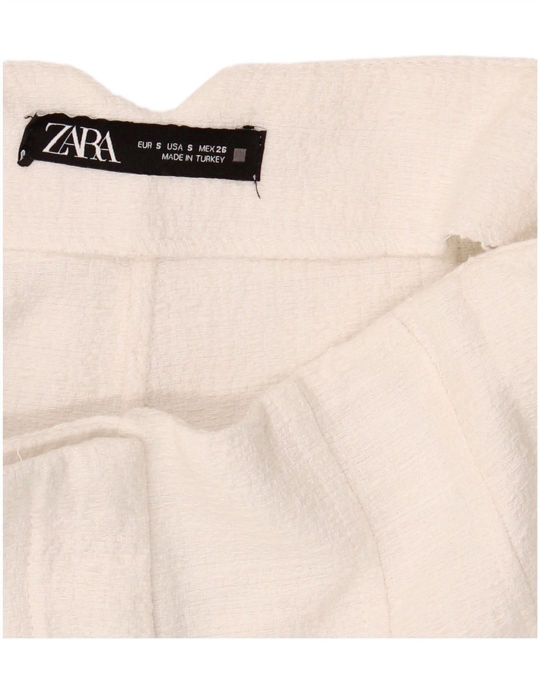 Calça feminina cintura alta Zara pequena W26 branca