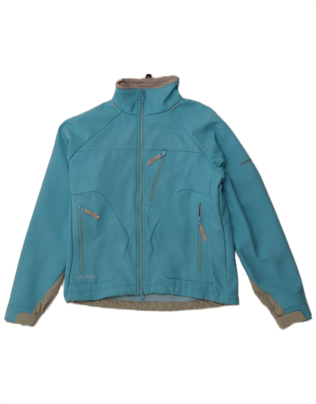 Jaqueta Columbia Feminina Titanium Windbreaker UK 14 Poliéster Azul Médio