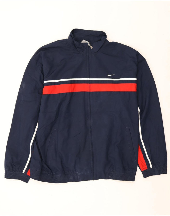 Nike Mens Tracksuit Top Jacket UK 44/46 XL Azul marinho Colourblock Poliéster