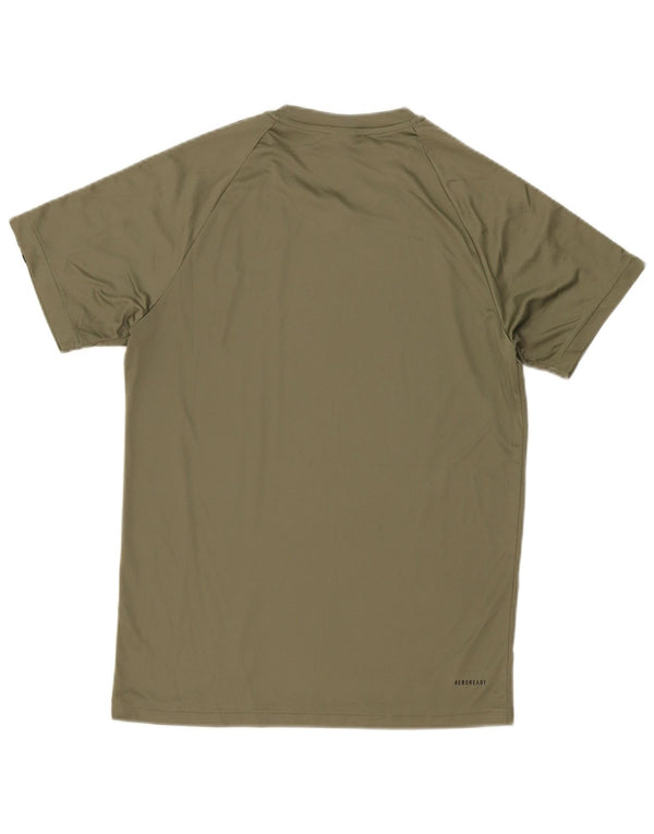 Adidas Mens Camiseta Top Pequeno Verde
