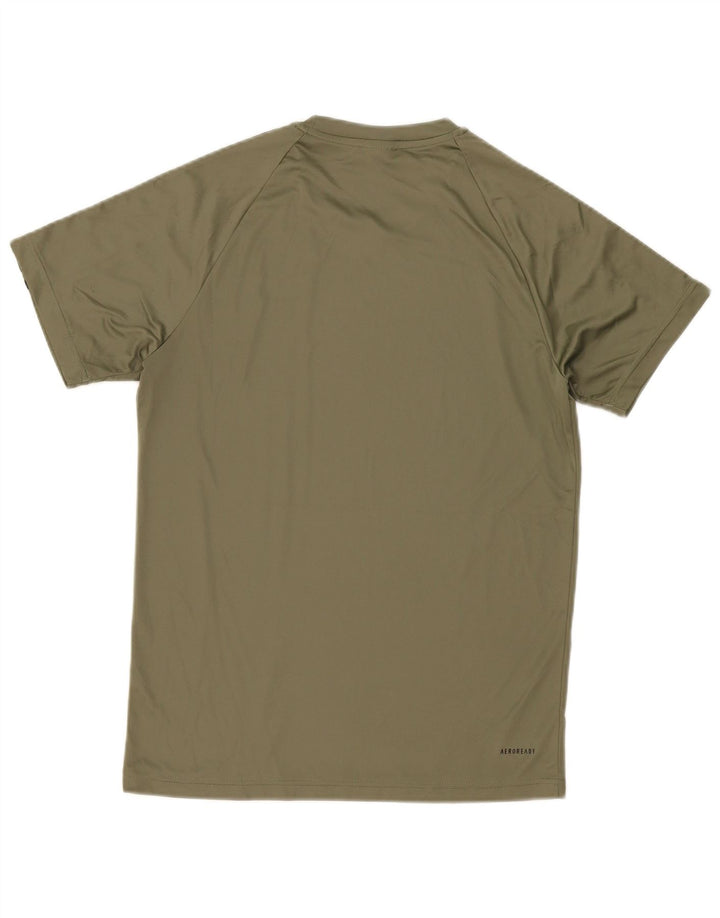 Adidas Mens Camiseta Top Pequeno Verde