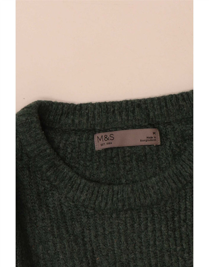 Suéter masculino Marks & Spencer com gola redonda e acrílico verde médio