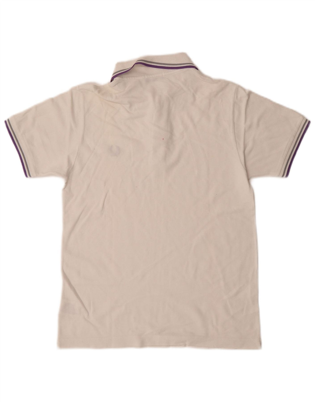 Camisa polo masculina Fred Perry 13-14 anos algodão branco