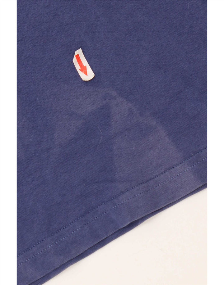 Camiseta masculina Armani com estampa gráfica azul médio algodão