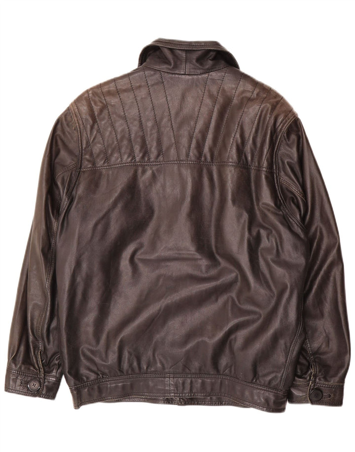 Jaqueta de couro masculina VINTAGE UK 40 grande couro preto