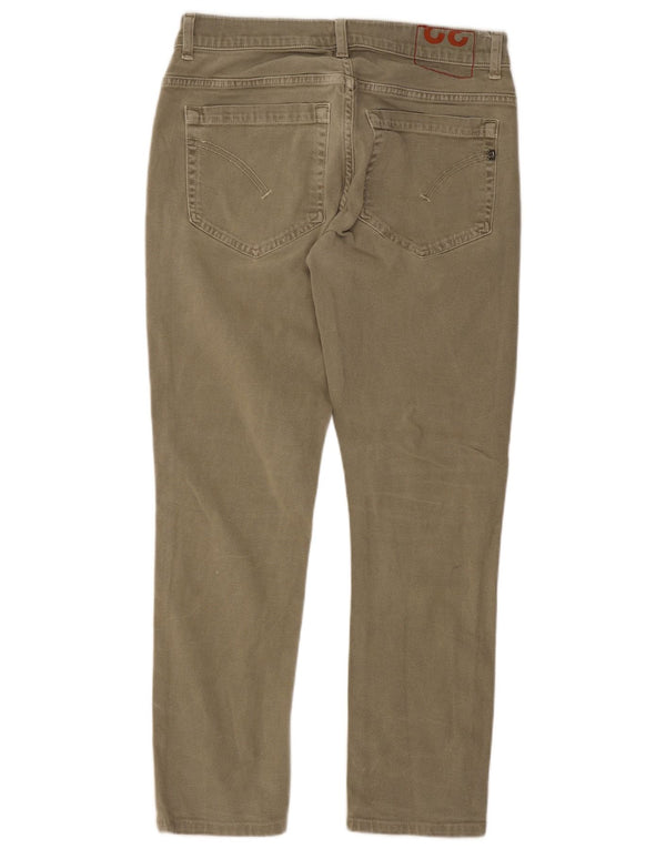 Calça casual reta masculina Dondup W32 L27 algodão cáqui