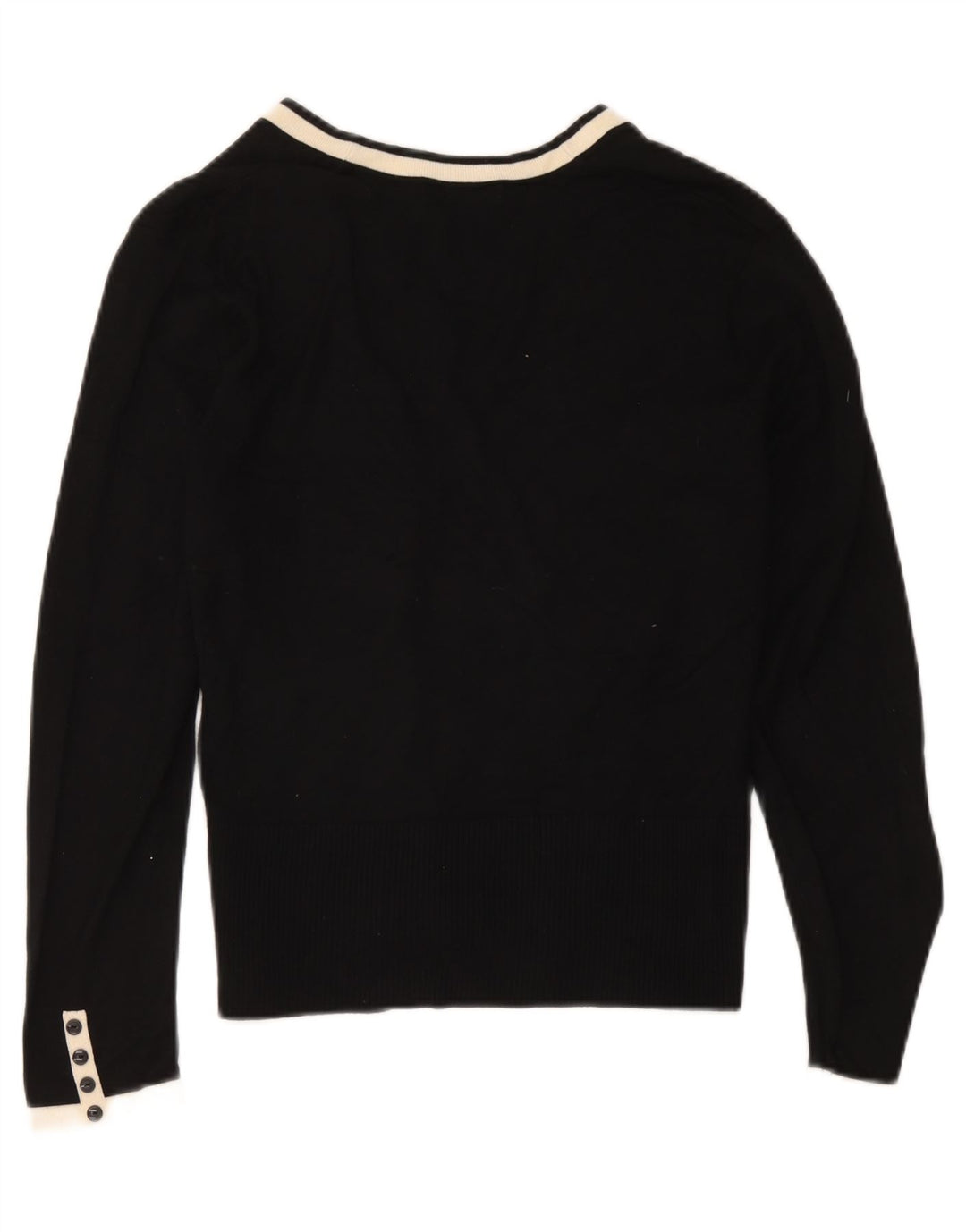 Suéter cardigã feminino Marks & Spencer Reino Unido 14 grande bloco colorido preto