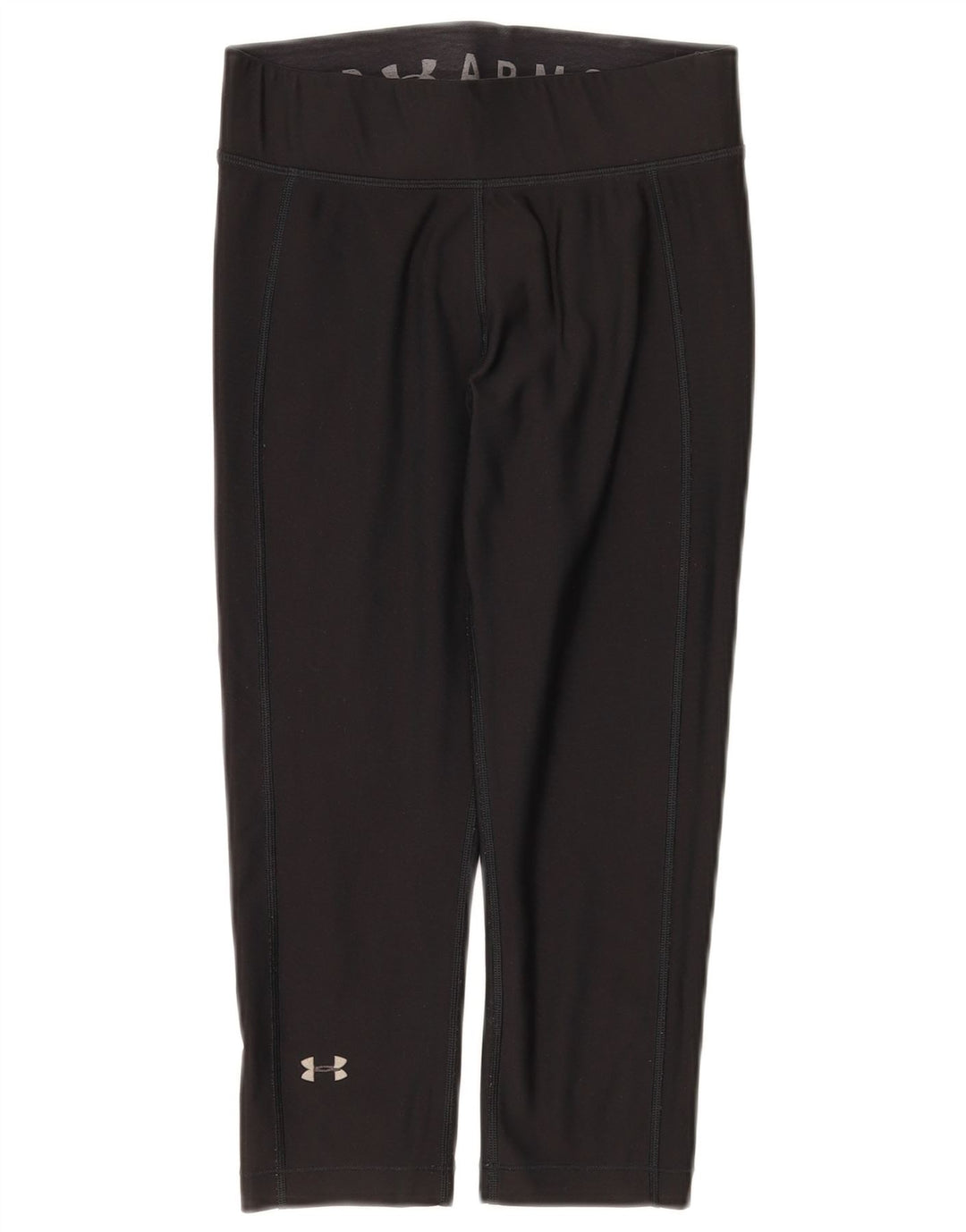 Under Armour Capri Leggings Femininas UK 10 Pequenas Pretas