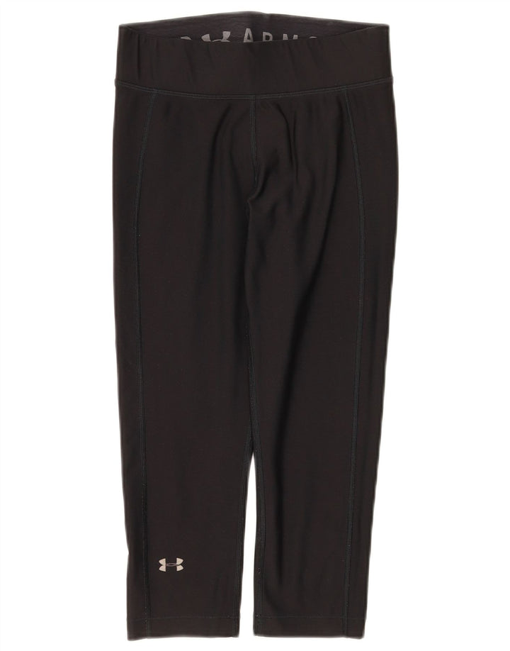 Under Armour Capri Leggings Femininas UK 10 Pequenas Pretas