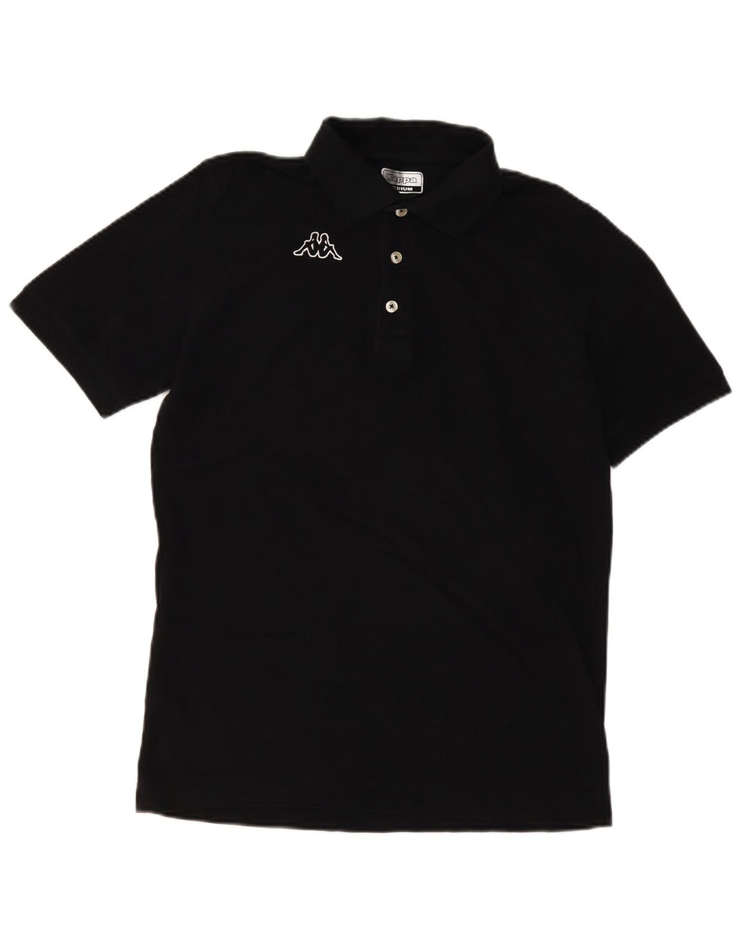 Camisa polo masculina KAPPA de algodão preto médio