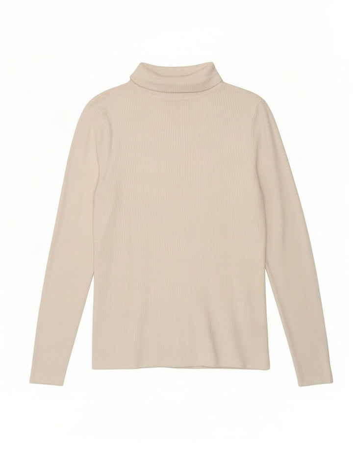 Top feminino Marks & Spencer de manga comprida UK 14 viscose branca média