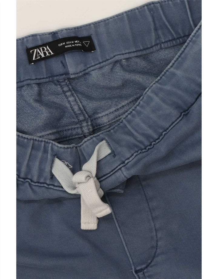 Zara Mens Chino Shorts Médio W32 Azul Marinho