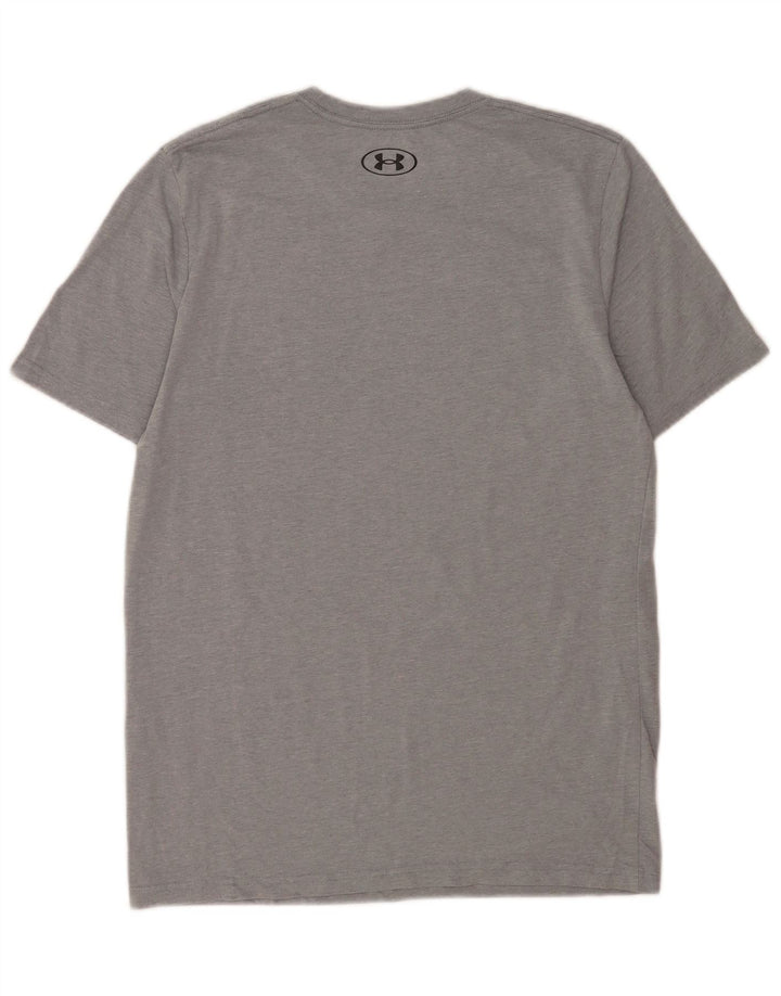 Camiseta gráfica masculina Under Armour pequena cinza