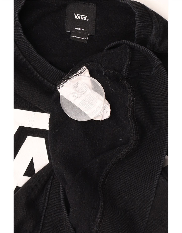 Vans masculino gráfico moletom jumper médio preto algodão