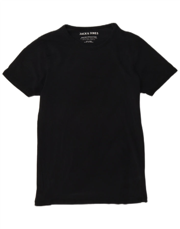 Camiseta masculina Jack & Jones Top médio algodão azul marinho