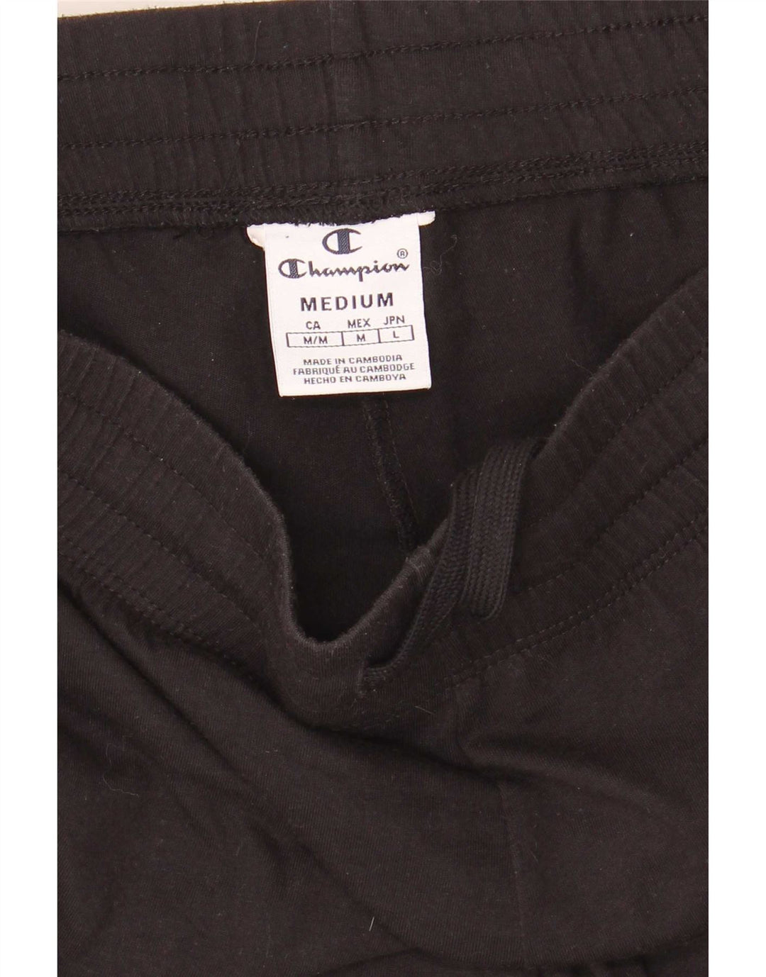 Shorts esportivos gráficos femininos Champion UK 12 médio preto