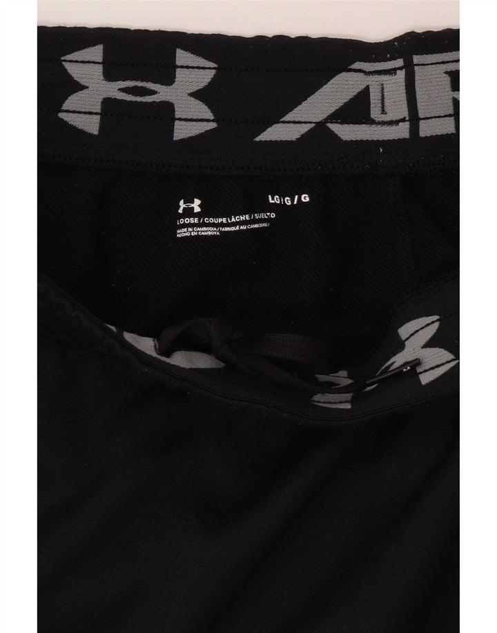 Shorts esportivos masculinos Under Armour grandes pretos