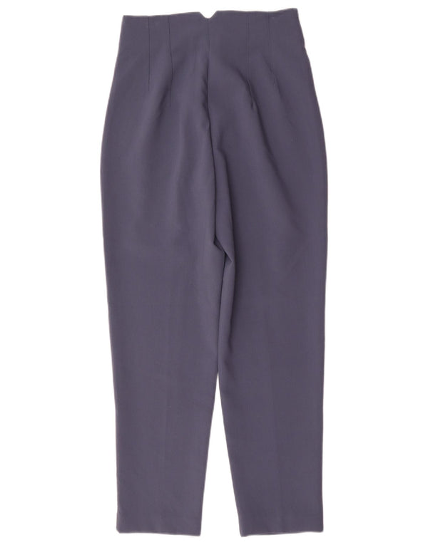 Zara Calça feminina cintura alta cônica pequena W26 L27 azul marinho