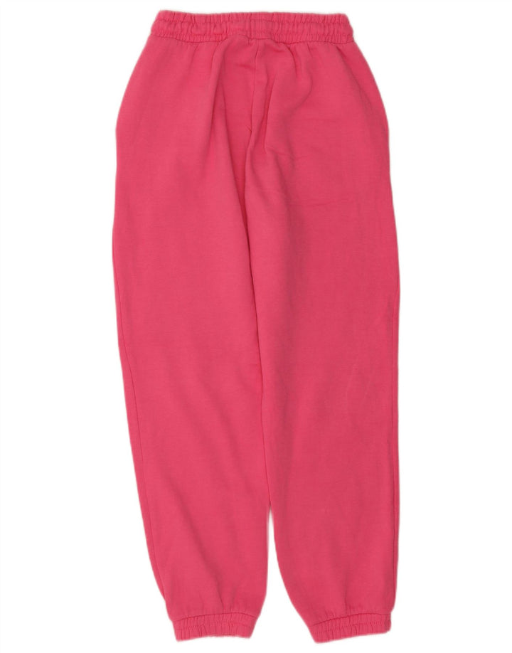Calça de treino feminina Zara Joggers UK 8 poliéster rosa pequeno