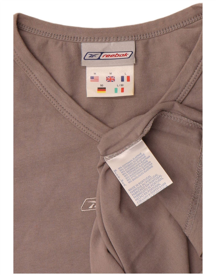 Camiseta masculina Reebok Top cinza médio algodão