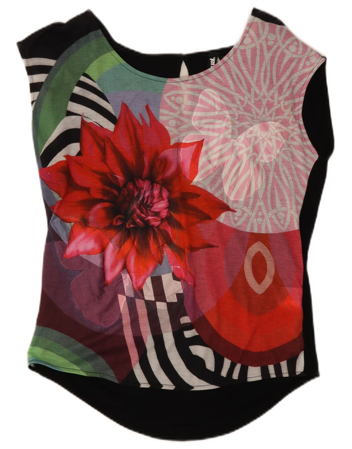Blusa gráfica feminina Desigual Top UK 14 Médio Multicolorido Floral
