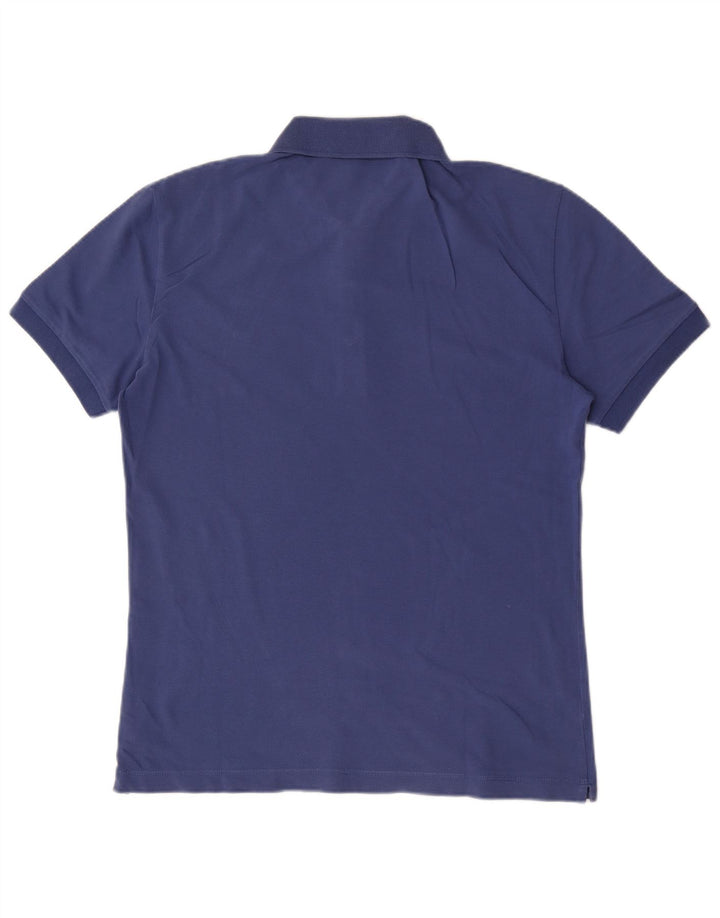 Camisa polo masculina Gas pequena azul algodão