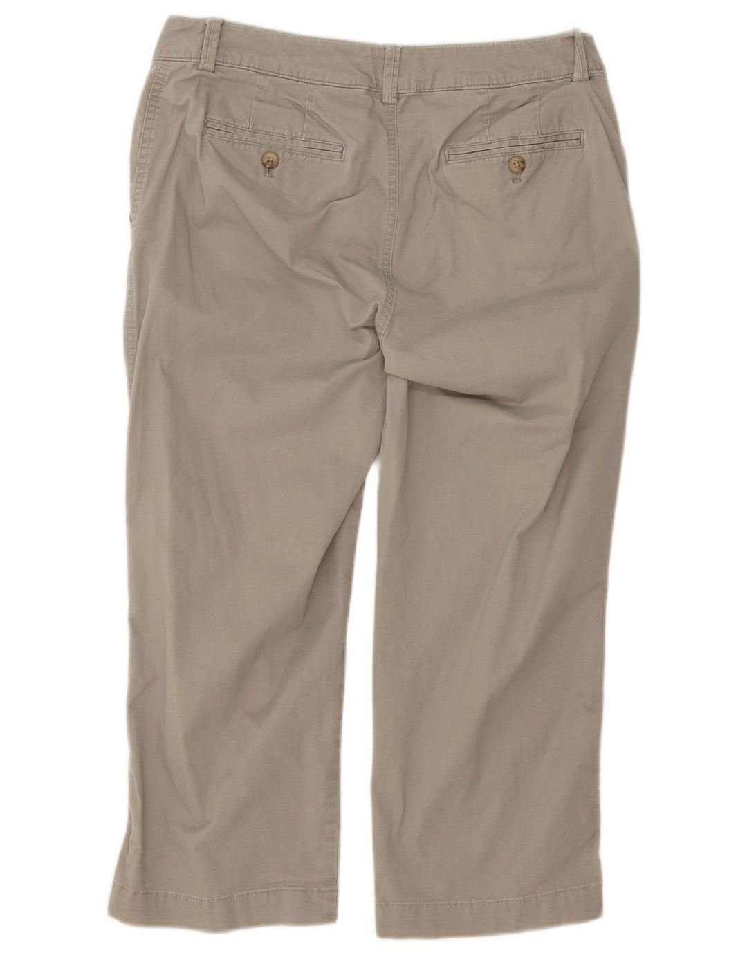 Calça feminina EDDIE BAUER reta cortada EUA 8 médio W32 L23 cinza