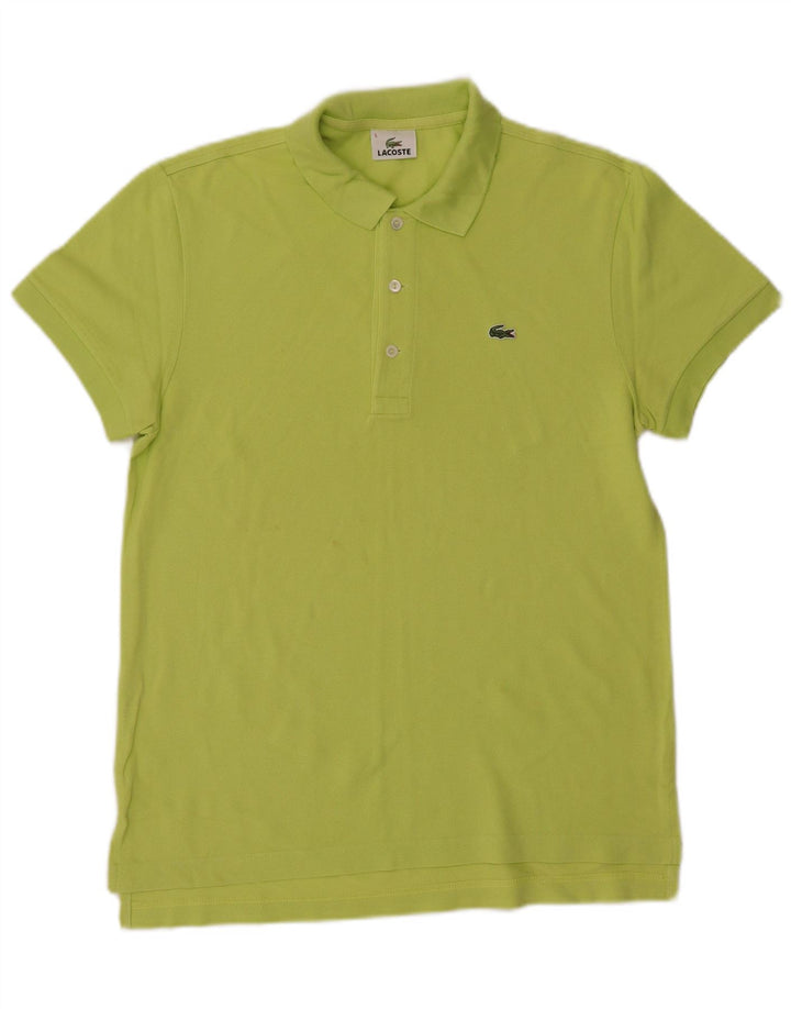 Camisa polo masculina LACOSTE tamanho 5 grande algodão verde