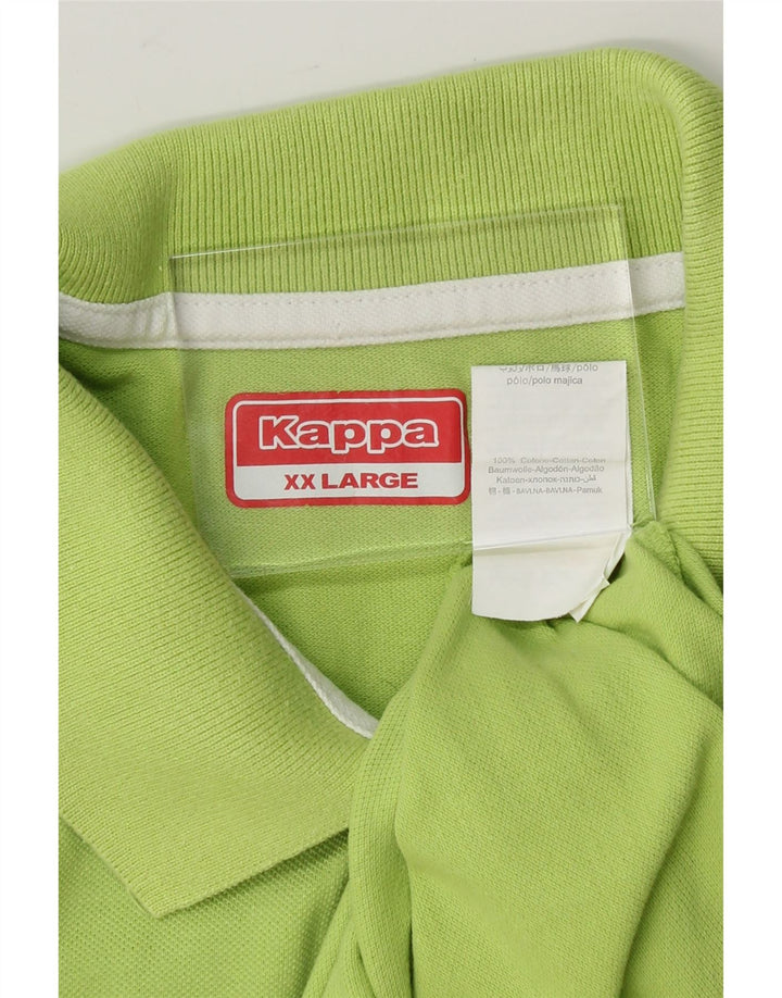 KAPPA Womens Polo Shirt UK 20 2XL Green Cotton Vintage Kappa and Second-Hand Kappa from Messina Hembry 