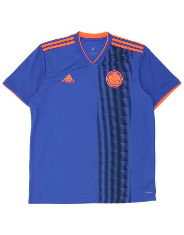 Camiseta Adidas Masculina Climalite Graphic Top Grande Azul Geométrico Poliéster