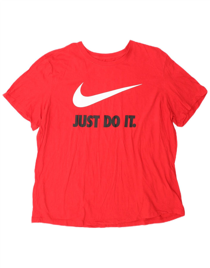 Camiseta gráfica masculina Nike Top 2XL vermelha