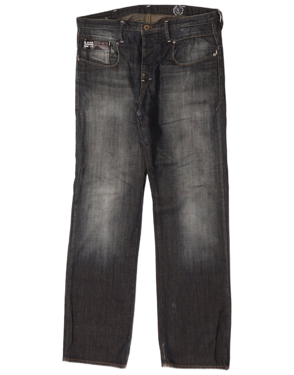 Jeans retos masculinos G-Star W34 L34 algodão azul marinho
