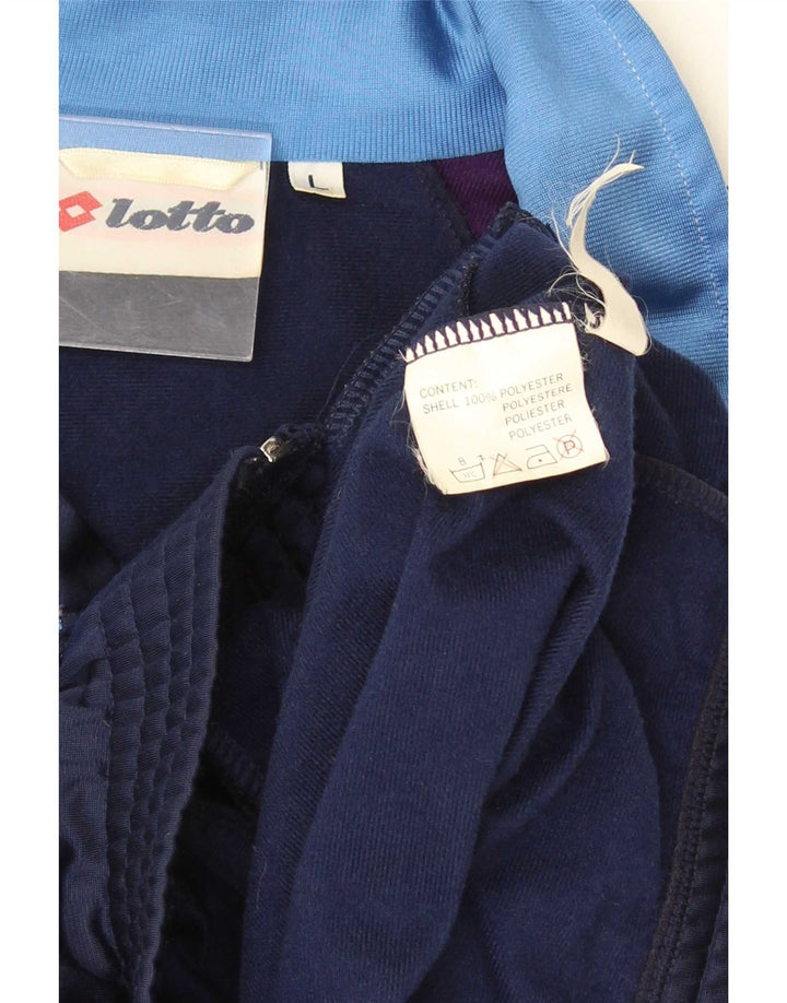 Lotto Mens Treino Top Jaqueta Grande Azul Marinho Colourblock Poliéster