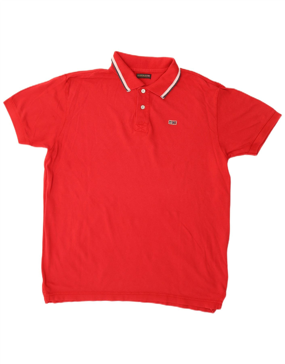 Camisa polo masculina NAPAPIJRI 2XL algodão vermelho